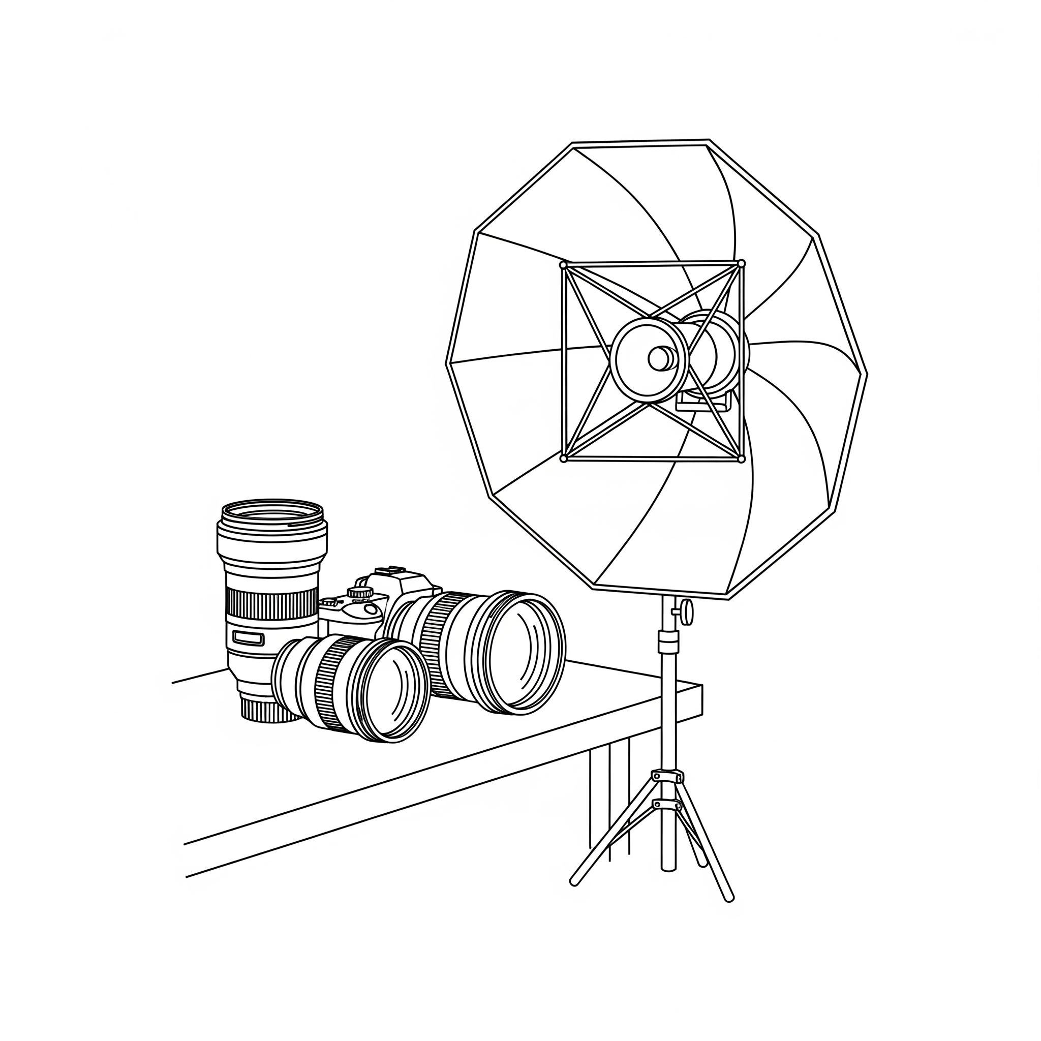 Collection of professional lenses